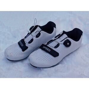 Speed Road Cycling Shoes - White/Black - Size 40 (EU)